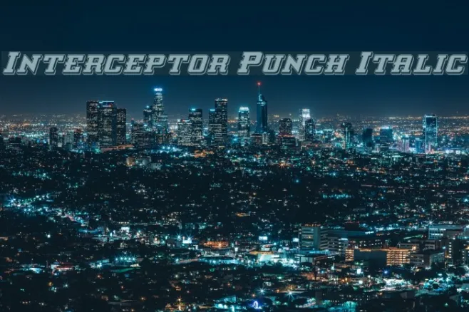Interceptor Punch Italic Example 2