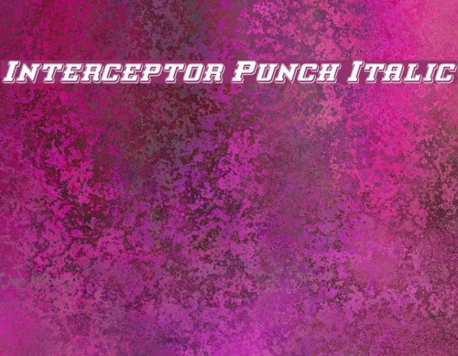 Interceptor Punch Italic Example 3
