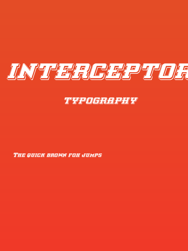 Interceptor Punch Italic Poster