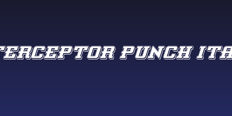 Interceptor Punch Italic Social Header