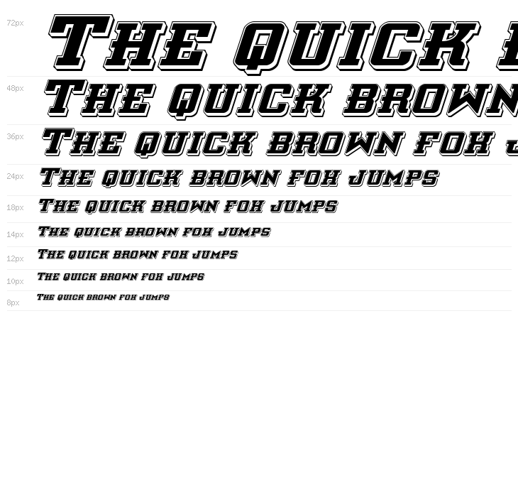 Interceptor Punch Italic Waterfall