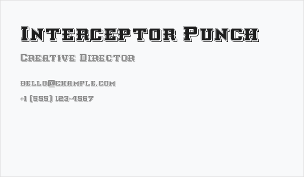 Interceptor Punch Business Card