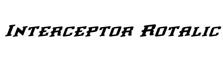 Interceptor Rotalic  नि: शुल्क फ़ॉन्ट्स डाउनलोड