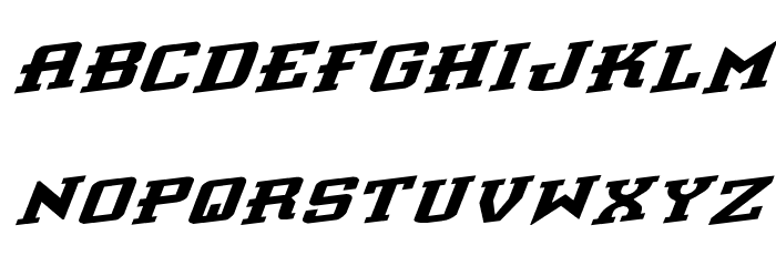 Interceptor Rotalic Font LOWERCASE
