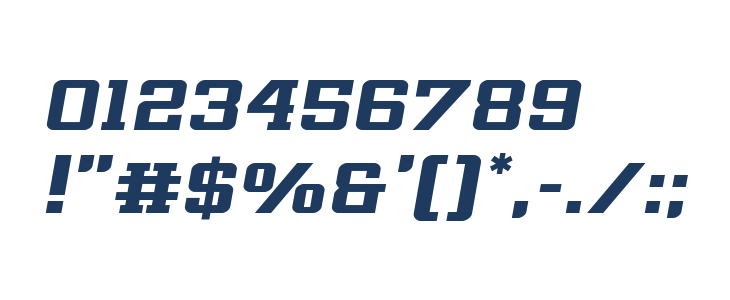 Interceptor Semi-Italic Other Characters