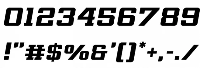 Interceptor Semi-Italic Font OTHER CHARS