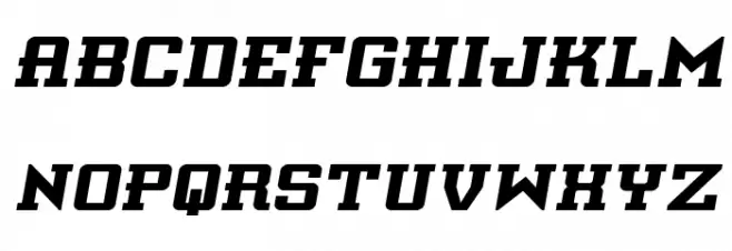 Interceptor Semi-Italic 字体 大写