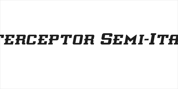 Interceptor Semi-Italic Logo