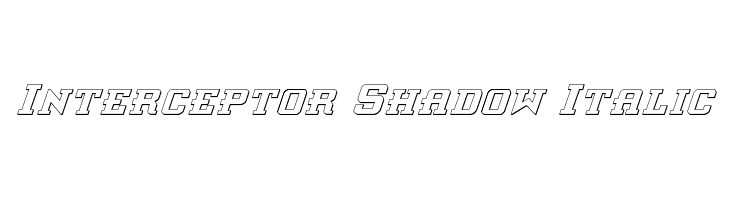 Interceptor Shadow Italic  baixar fontes gratis