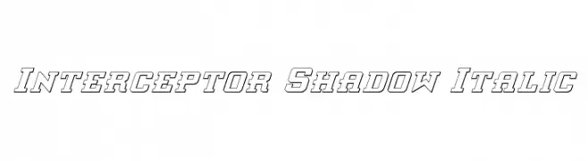 Interceptor Shadow Italic  नि: शुल्क फ़ॉन्ट्स डाउनलोड