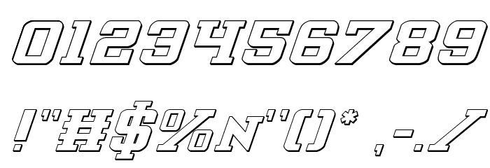Interceptor Shadow Italic Font OTHER CHARS