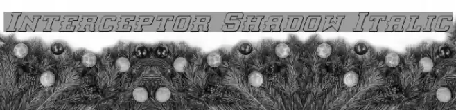 Interceptor Shadow Italic Font examples