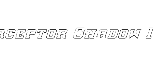 Interceptor Shadow Italic Logo