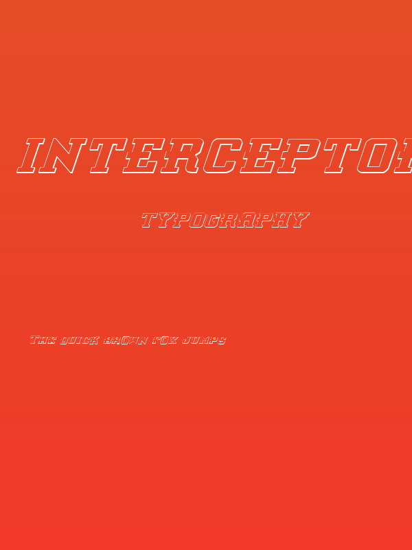 Interceptor Shadow Italic Poster