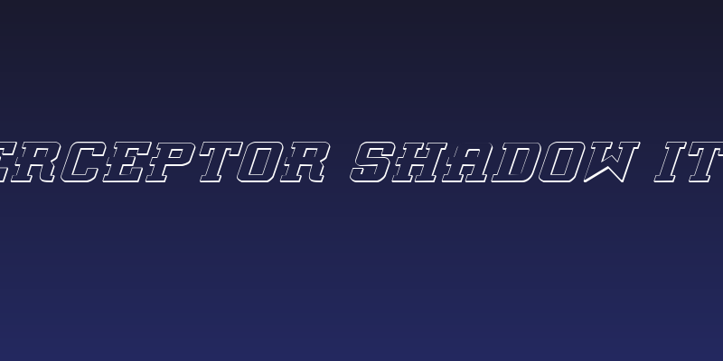 Interceptor Shadow Italic Social Header