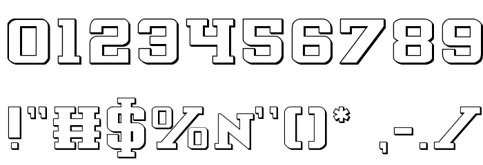 Interceptor Shadow Font OTHER CHARS