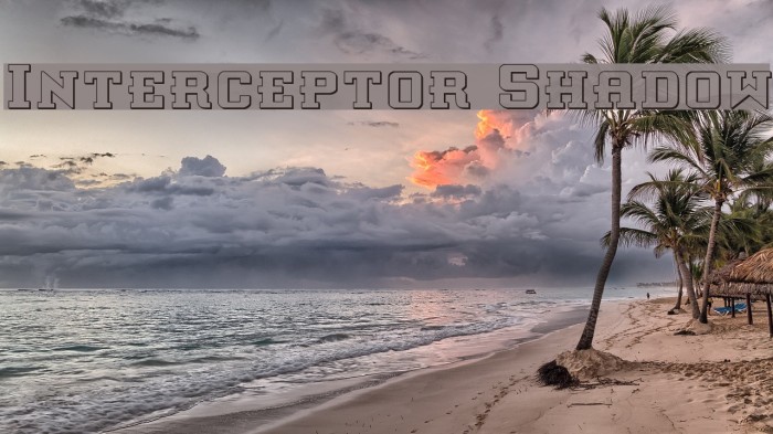 Interceptor Shadow Font examples