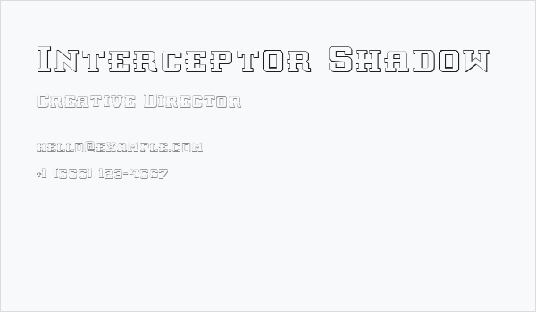 Interceptor Shadow Business Card