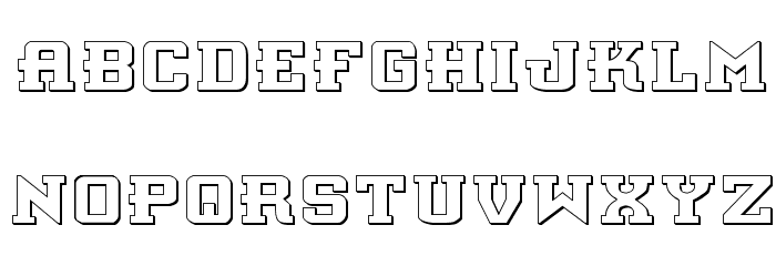 Interceptor Shadow Font LOWERCASE
