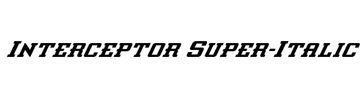 Interceptor Super-Italic  नि: शुल्क फ़ॉन्ट्स डाउनलोड