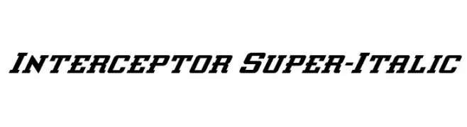 Interceptor Super-Italic  नि: शुल्क फ़ॉन्ट्स डाउनलोड