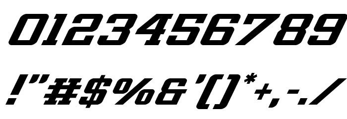 Interceptor Super-Italic Font OTHER CHARS