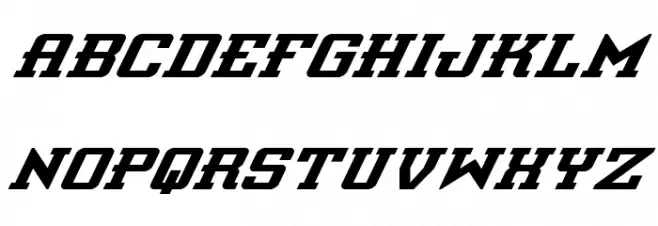 Interceptor Super-Italic Schriftart Groß