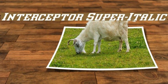 Interceptor Super-Italic Font examples