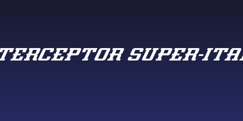 Interceptor Super-Italic Social Header