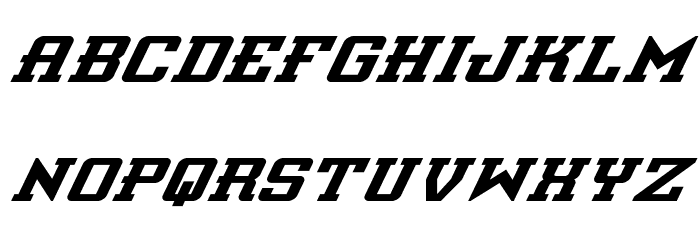 Interceptor Super-Italic Font LOWERCASE