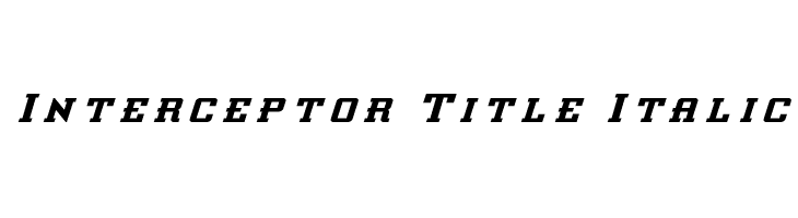 Interceptor Title Italic  لخطوط تنزيل