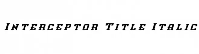 Interceptor Title Italic  フリーフォントのダウンロード