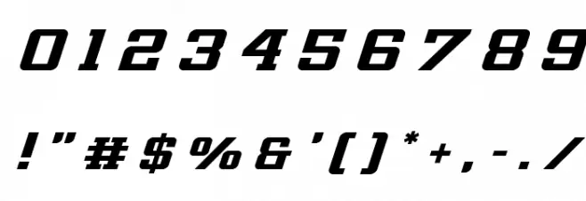 Interceptor Title Italic Font OTHER CHARS