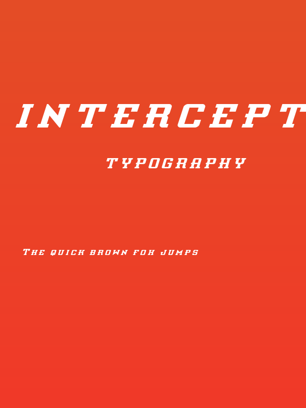 Interceptor Title Italic Poster