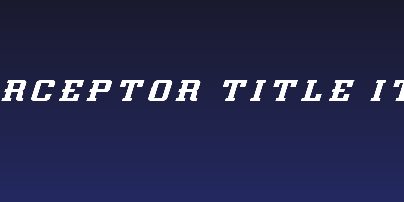 Interceptor Title Italic Social Header