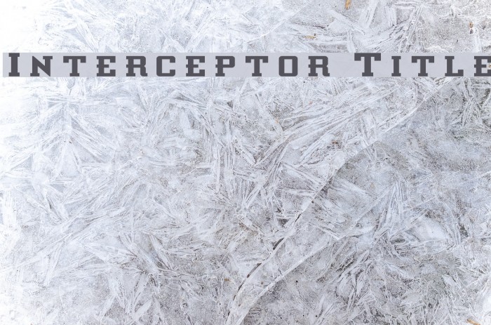 Interceptor Title Font examples
