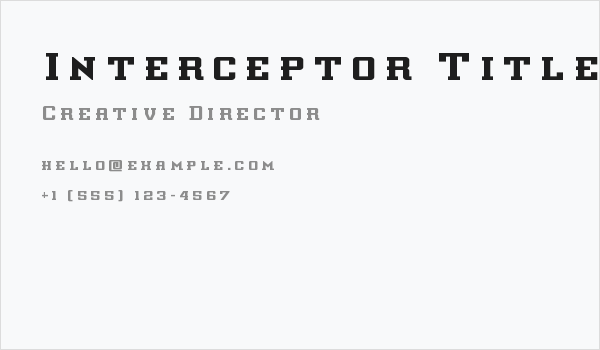 Interceptor Title Business Card