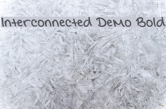 Interconnected Demo Bold Шрифта examples