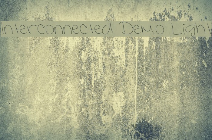 Interconnected Demo Light Font examples