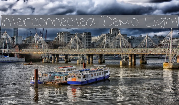 Interconnected Demo Light Font examples