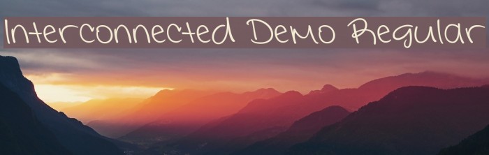 Interconnected Demo Regular Шрифта examples
