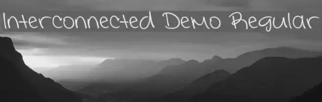 Interconnected Demo Regular Font examples