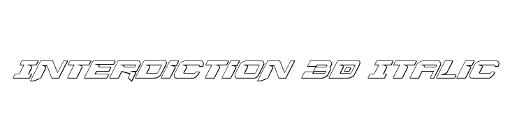 Interdiction 3D Italic Font