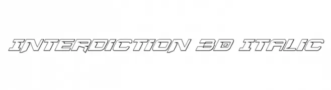 Interdiction 3D Italic  Fuentes Gratis Descargar