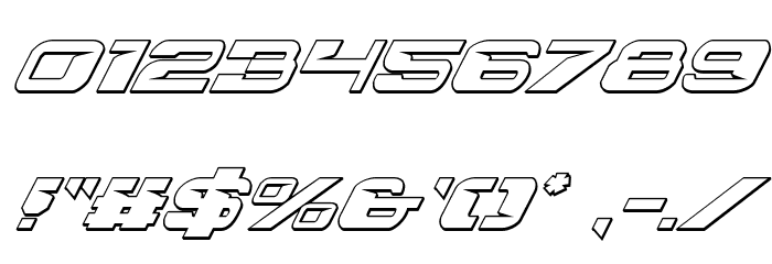 Interdiction 3D Italic Font OTHER CHARS