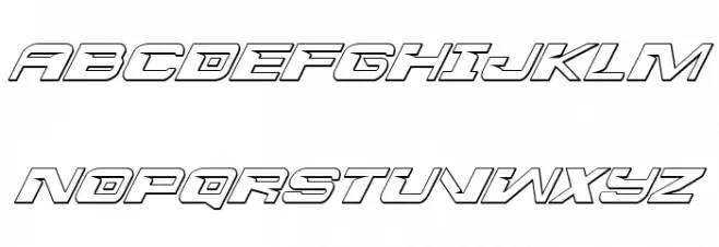 Interdiction 3D Italic خط أحرف كبيرة