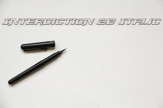 Interdiction 3D Italic Example 2