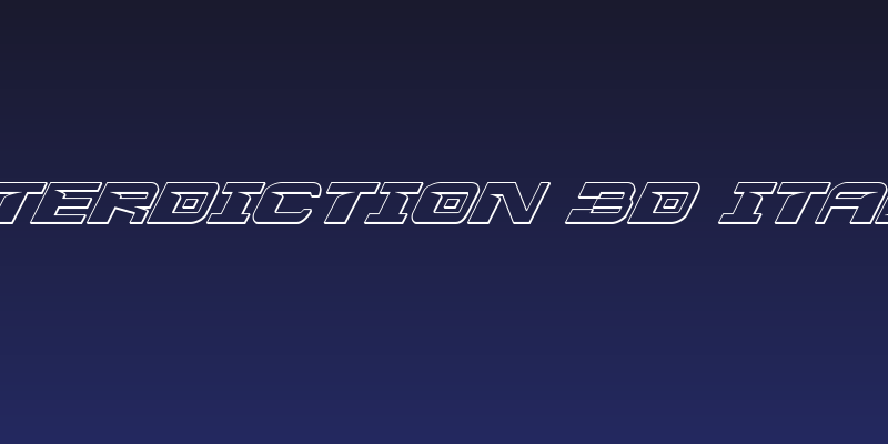 Interdiction 3D Italic Social Header