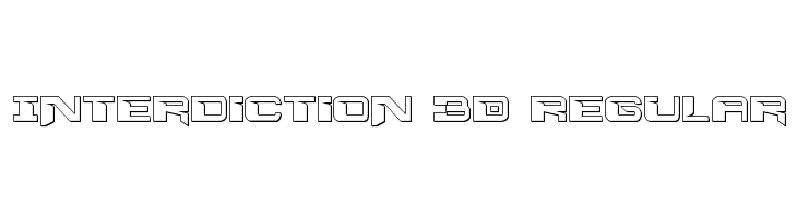 Interdiction 3D Regular Font