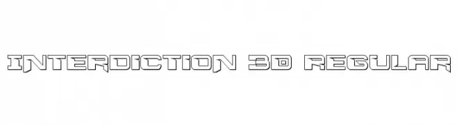 Interdiction 3D Regular  تنزيل الخطوط